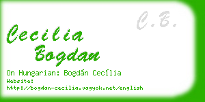cecilia bogdan business card